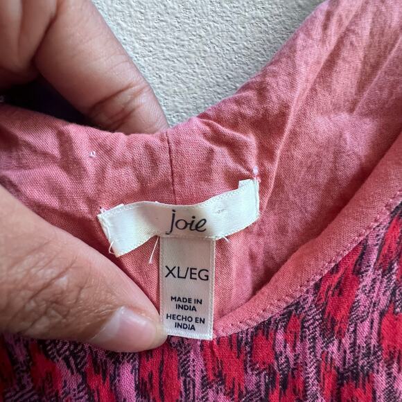 Joie Women's Tea Rose Pink Maxi Dress XL Sleeveless Boho Tiered Sundress Flowy - Picture 8 of 10